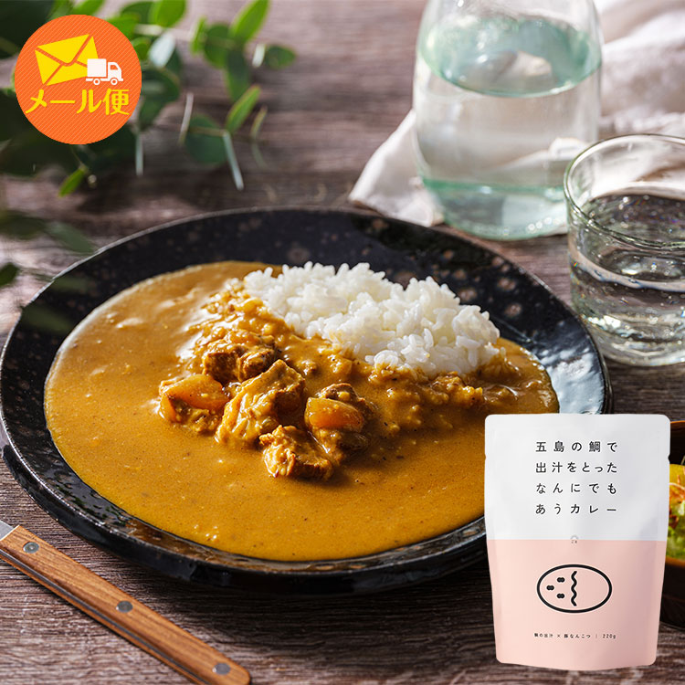 【メール便】【送料無料】五島の鯛で出汁をとったなんにでもあうカレー(豚なんこつ)　3袋